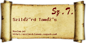 Szilárd Tamás névjegykártya
